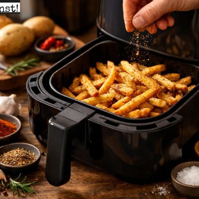 Airfryer Pommes knusprig würzen leicht gemacht