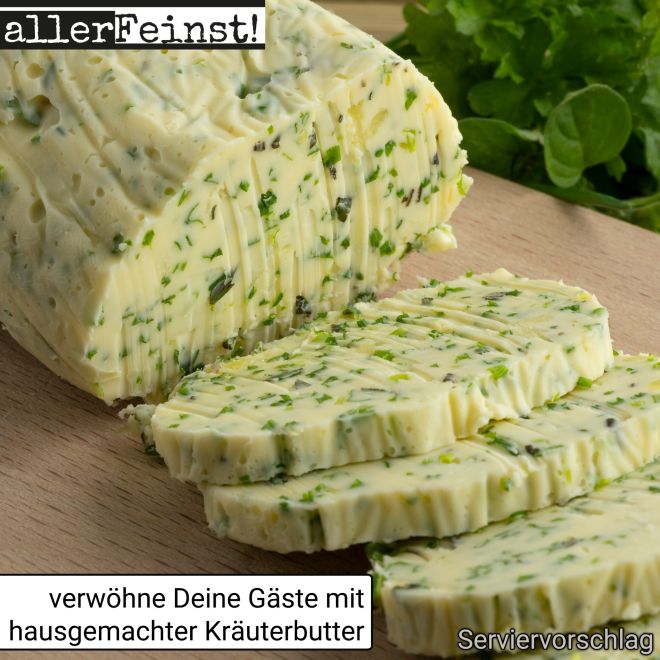 Premium Kräuterbutter Gewürz mit Röstzwiebeln - Gewürzzubereitung - für köstliche Kräuter Butter und mehr - 80g