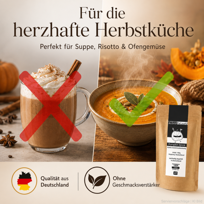 Premium Pumpkin Spice - Hochwertige Kürbis Gewürzzubereitung für Pumpkin Pie, Kürbissuppe, Ofenkürbis und vieles mehr - 100 g