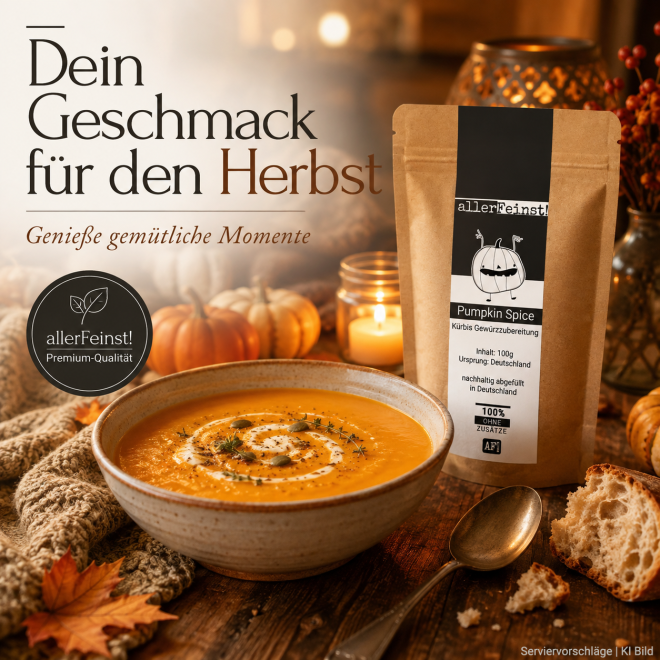 Premium Pumpkin Spice - Hochwertige Kürbis Gewürzzubereitung für Pumpkin Pie, Kürbissuppe, Ofenkürbis und vieles mehr - 100 g