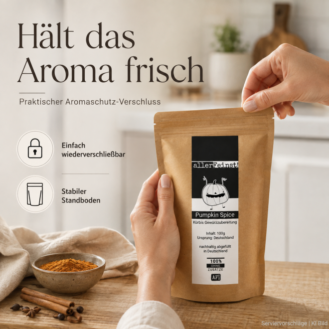 Premium Pumpkin Spice - Hochwertige Kürbis Gewürzzubereitung für Pumpkin Pie, Kürbissuppe, Ofenkürbis und vieles mehr - 100 g