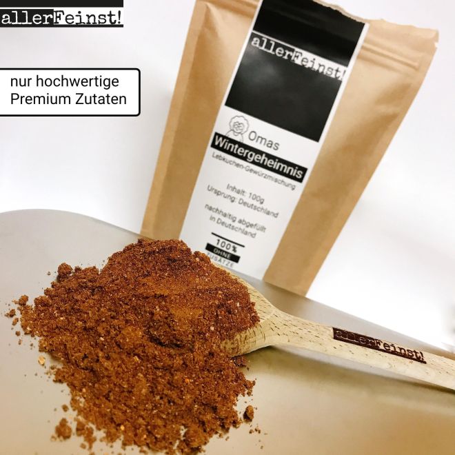 Secret d'hiver de grand-mère Epices pour pain d'épices - Mélange d'épices pour pain d'épices, pâtisseries, gaufres, sauces, punch - 100g