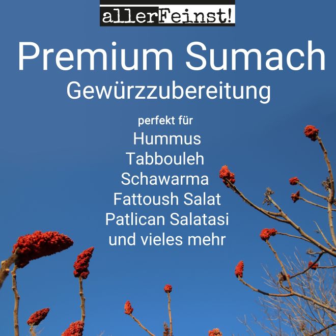 Premium Sumach Pulver - Gewürzzubereitung - Sumak - Essigbaumfrucht - Essigbaumgewürz - 125g