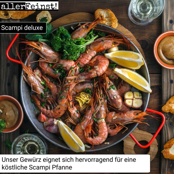 Premium Fisch & Scampi Gewürz | Gourmet Gewürzzubereitung | Fischgewürz für Seafood, Meeresfrüchte, Garnelen, Lachs, etc. - 100g
