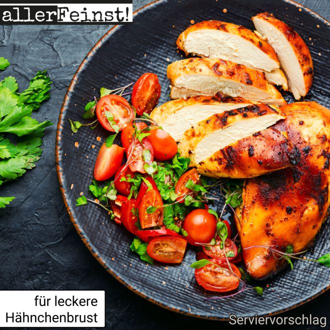 Premium Brathähnchen Gewürz - Mega Mega Chicken - köstliches Hähnchen Gewürzsalz für Marinaden, Wings und mehr - 400g
