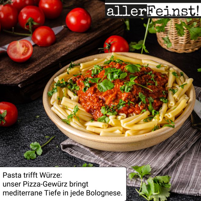 Premium Pizza Gewürz | italienische Gewürzmischung für Pizzaliebhaber | Pizzagewürz Gewürzzubereitung für Pizzasoße u. Pasta Sauce - 70g