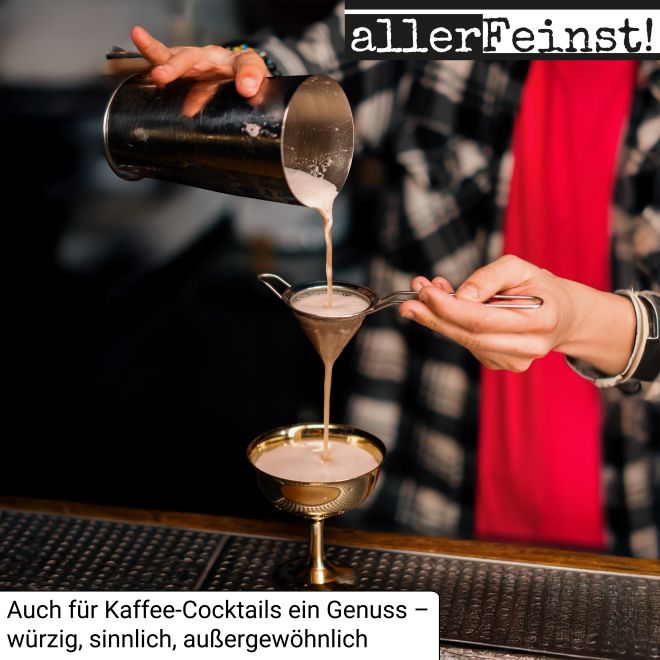 Premium Kaffee Gewürz | Mokka Gewürzmischung | Cappuccino u. Latte Macchiato Topping | arabischer Kaffeegenuss mit Ceylon-Zimt, Kardamom, Vanille, etc. - 80g