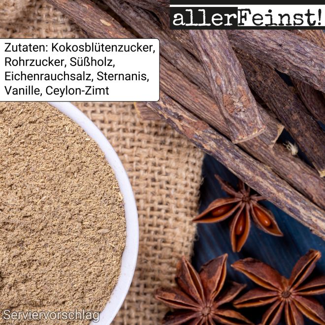 Lakritz-Zucker - Premium Zuckermischung für alle Lakritz- und Süßholzfans - 100g