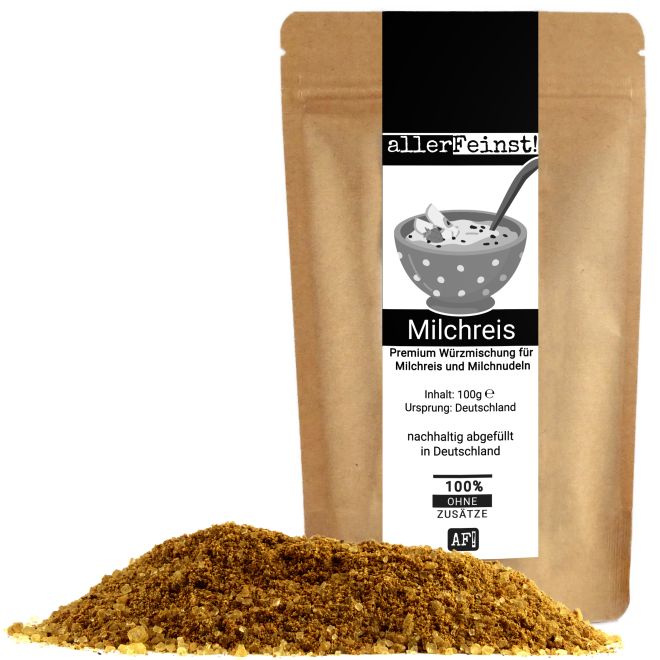 Milchreisgewürz - Premium Würzmischung für Milchreis, Milchnudeln, Pfannekuchen und mehr - 100g