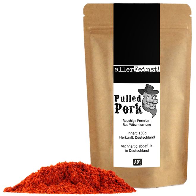 Pulled Pork - Rauchige Premium Rub Würzmischung - hochwertige Trockenmarinade - 150g