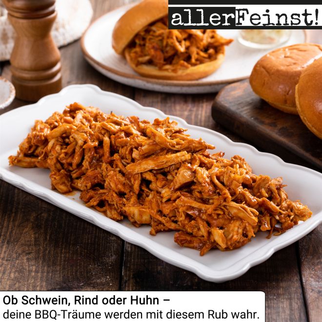 Pulled Pork - Rauchige Premium Rub Würzmischung - hochwertige Trockenmarinade - 150g