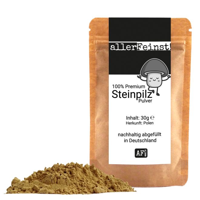 100% Steinpilzpulver - Steinpilz gemahlen - 1a Premium Gourmet Gewürz - 30g
