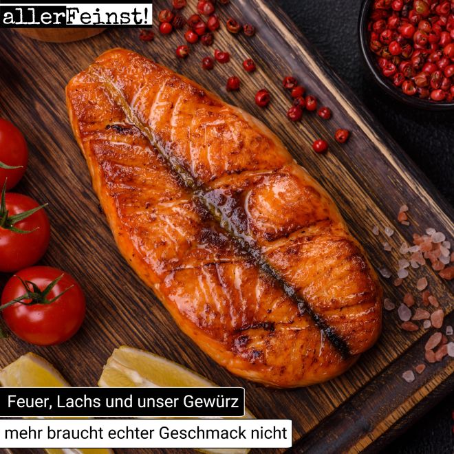 Flammlachs Gewürz - Premium Würzmischung für skandinavischer Feuerlachs, Holzbrettlachs, Fisch - nach finnischer Art - ohne Glutamat - 125g