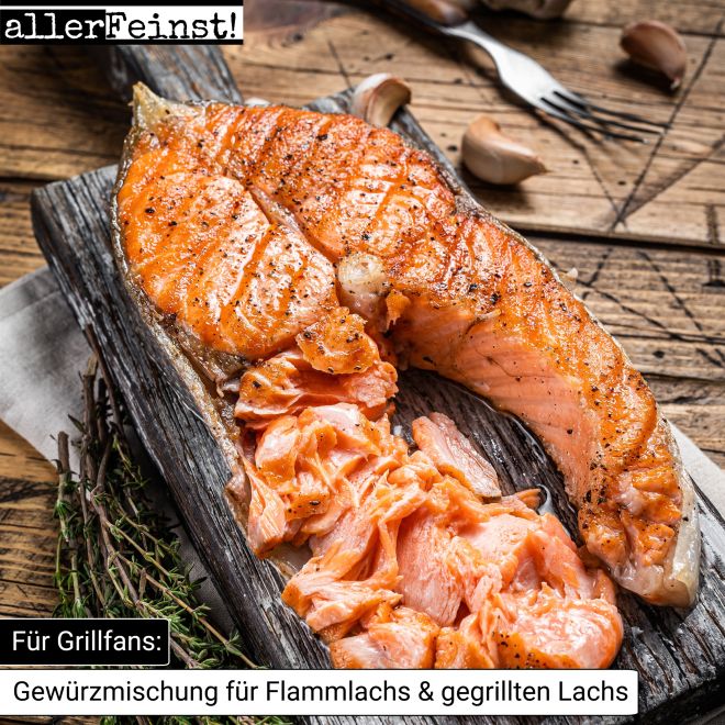 Flammlachs Gewürz - Premium Würzmischung für skandinavischer Feuerlachs, Holzbrettlachs, Fisch - nach finnischer Art - ohne Glutamat - 125g