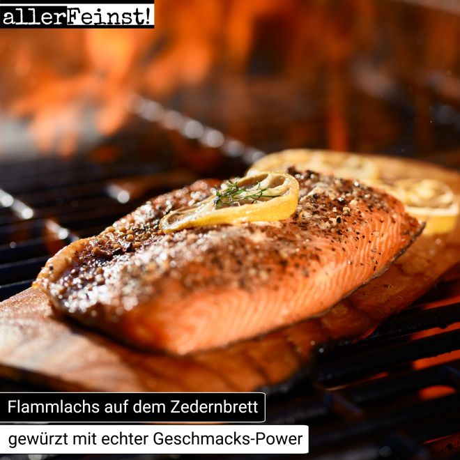 Flammlachs Gewürz - Premium Würzmischung für skandinavischer Feuerlachs, Holzbrettlachs, Fisch - nach finnischer Art - ohne Glutamat - 125g