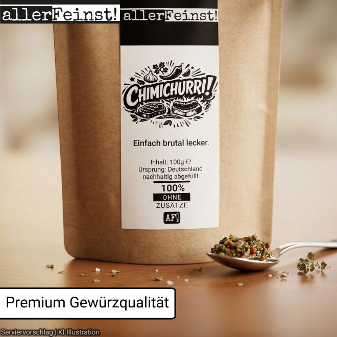 Chimichurri Gewürz aromatische Gewürzzubereitung für Steak Grillgemüse Marinaden Dips Kräuterbutter und BBQ - 100g