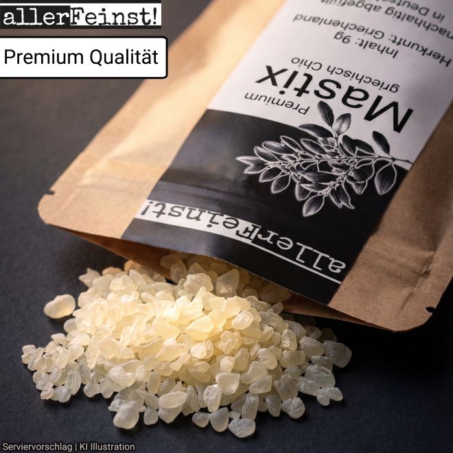 Premium Mastix Tränen | griechisches Naturharz | Mastic Gum - für z.B. Tsoureki Griechisches Osterbrot | Perfekt zum backen - 9 g