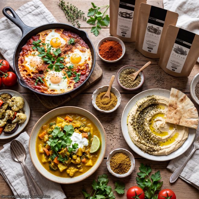 Orientalisches Gewürzset 3er Set | Shakshuka, Hawaij & Zaatar | Premium Gewürzspezialitäten | Geschenkset für orientalische Küche (3 x 100g)