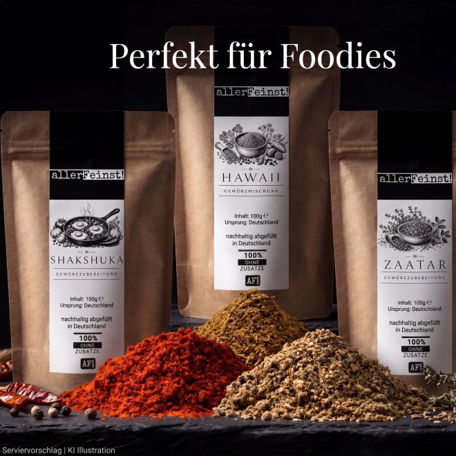 Orientalisches Gewürzset 3er Set | Shakshuka, Hawaij & Zaatar | Premium Gewürzspezialitäten | Geschenkset für orientalische Küche (3 x 100g)