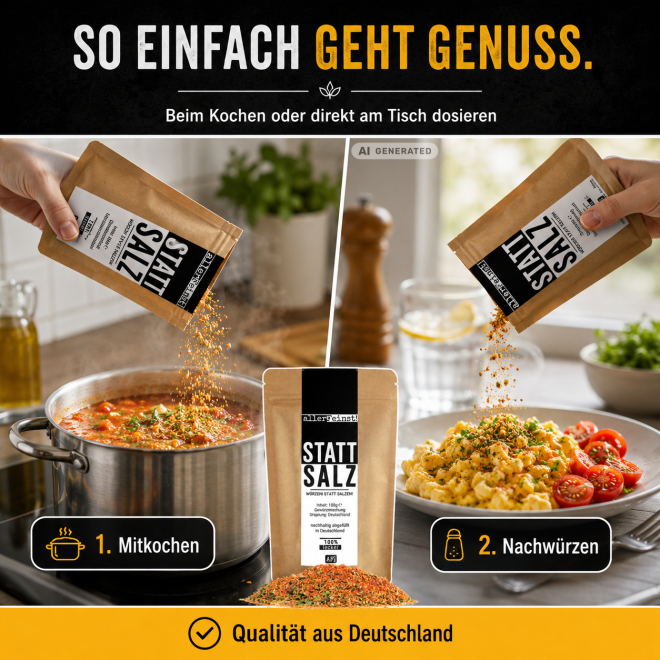 allerFeinst! Statt Salz | Gewürzmischung ohne Salzzusatz | 100 g