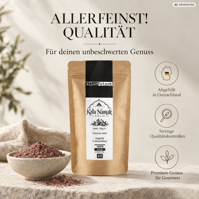 Kala Namak - Schwarzsalz | fein, eierähnlich - 150g