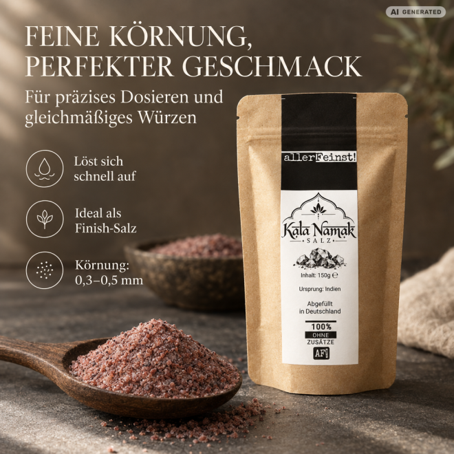 Kala Namak - Schwarzsalz | fein, eierähnlich - 150g