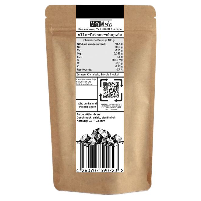 Kala Namak - Schwarzsalz | fein, eierähnlich - 150g