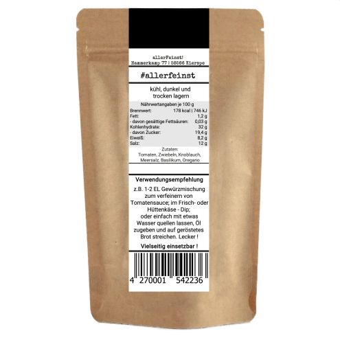 Premium Bruschetta Gewürzzubereitung für Dips, Aufstriche, Saucen, Salate, Antipasti, Grillgewürze - 125g