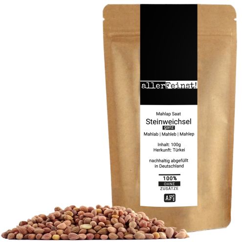 Mahlep Steinweichselkerne Steinweichsel Mahlab Mahleb Felsenkirsche Kerne, ganz - Tsoureki Gewürz (Griechisches Osterbrot) - 100g