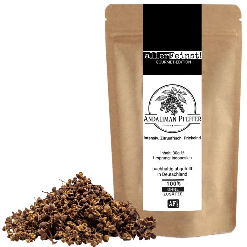 Andaliman Pfeffer ganz | Indonesische Pfefferspezialität - 30g