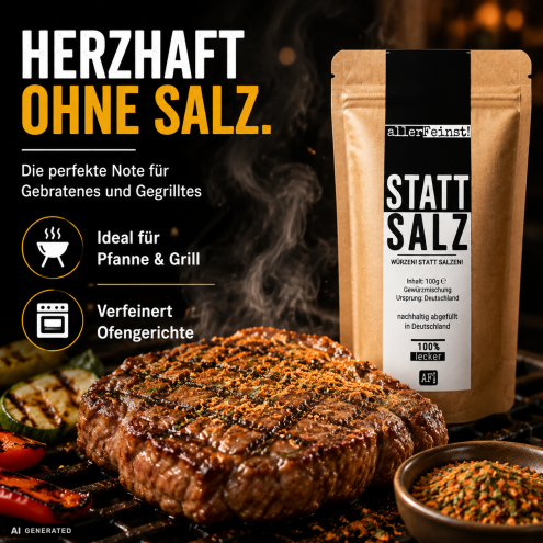 allerFeinst! Statt Salz | Gewürzmischung ohne Salzzusatz | 100 g