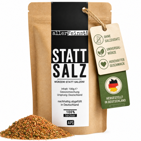 allerFeinst! Statt Salz | Gewürzmischung ohne Salzzusatz | 100 g